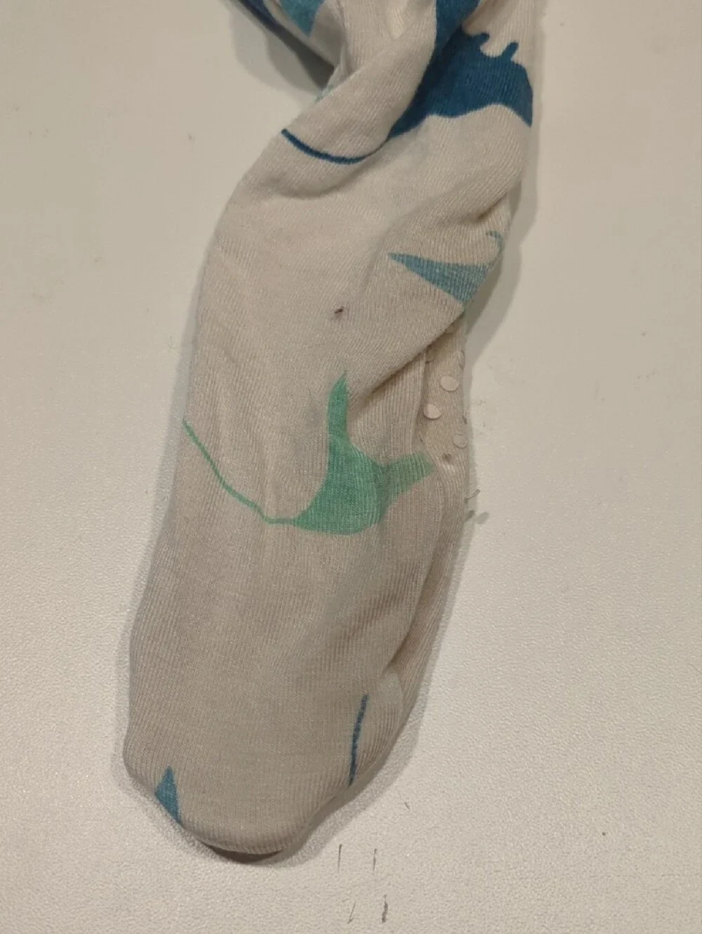 Kickee Pants White Footie Pajamas with Blue and Aqua Manta Ray Print
